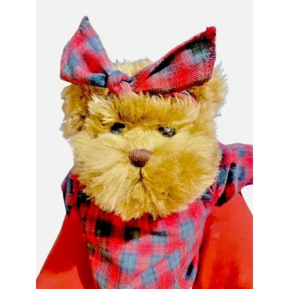 ABC Distributing Vtg Teddy Bear Dog Plushy Plaid Dress Bloomers Bunny Slippers